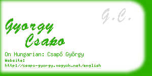gyorgy csapo business card