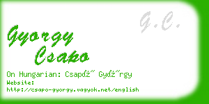 gyorgy csapo business card
